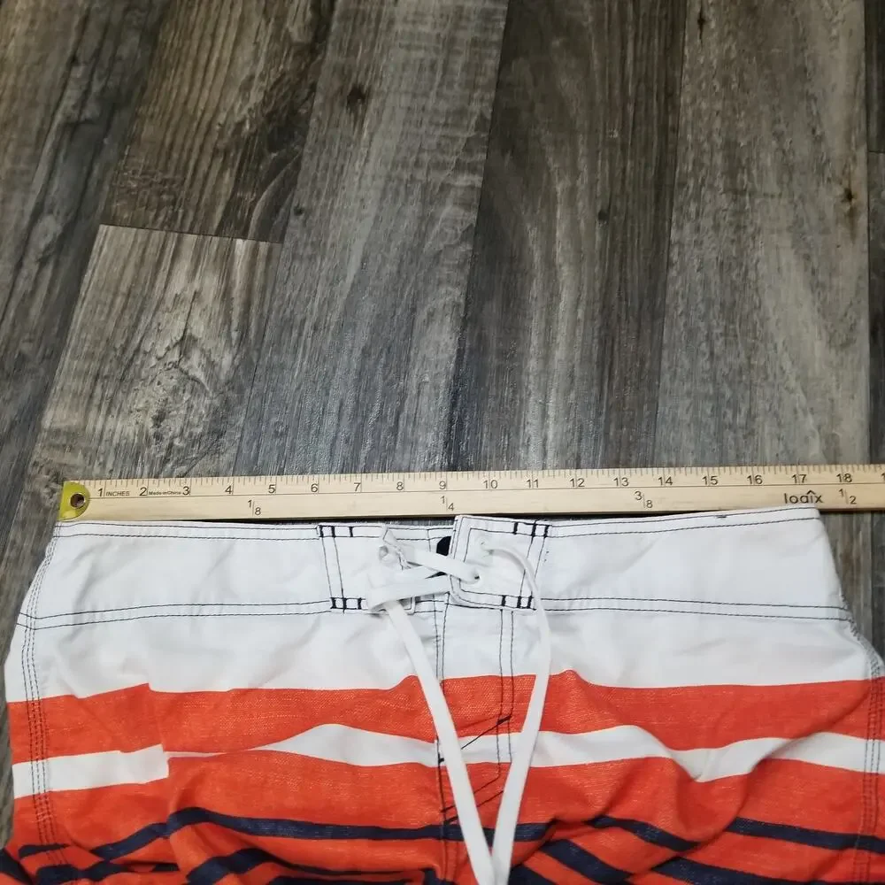 O'Neill Swim Shorts Mens 34 Fishing Board Shorts Logo Blue/Orange‎